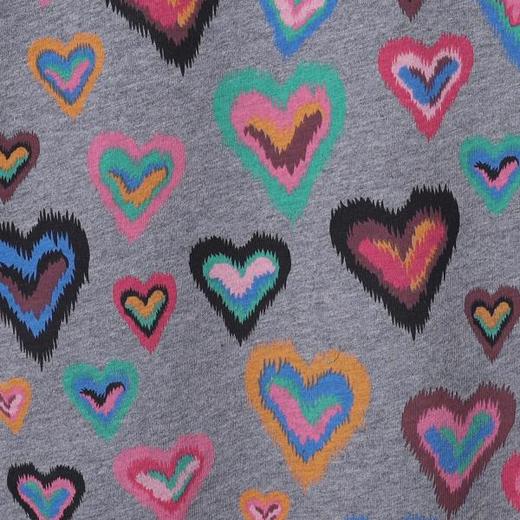 WY1074SDSA男士秋冬新款痞帅男装彩色爱心印花圆领卫衣百搭舒适套头上衣 商品图3