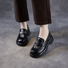 真皮轻奢女鞋软底乐福鞋，英伦风小皮鞋一脚蹬厚底单鞋ZM258570 商品缩略图2