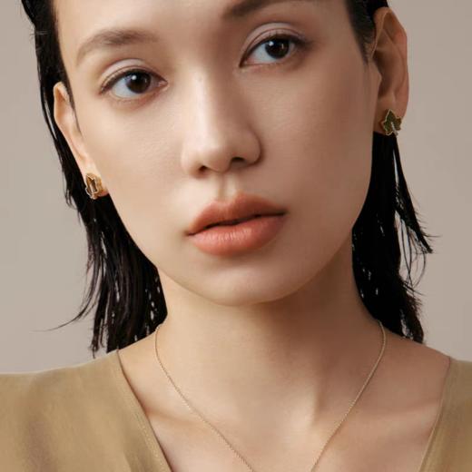 2楼「新品」Fellala/翡拉拉「秋叶」系列叶状宝石耳钉耳饰女气质首饰货号925423101吊牌价699现价629 商品图2