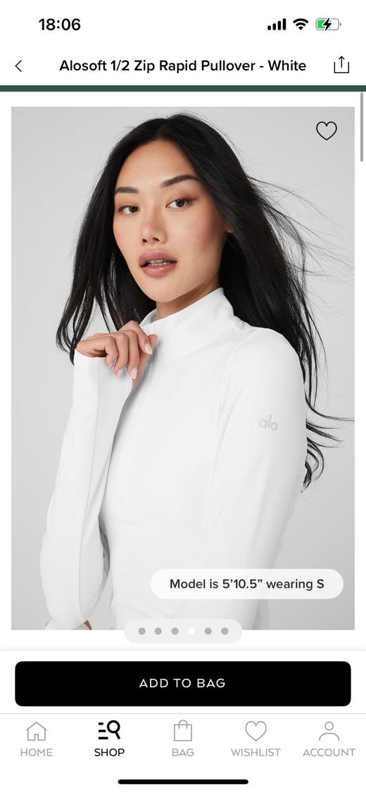 Alo半拉链瑜伽上衣 商品图2