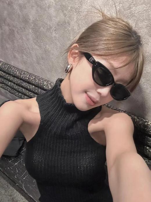 TB18-GENTLE MONSTER Rococo 01时尚个性前卫 不规则形 太阳眼镜 男女同款情侣款 黑色墨镜（JH）8.31直播款 商品图1