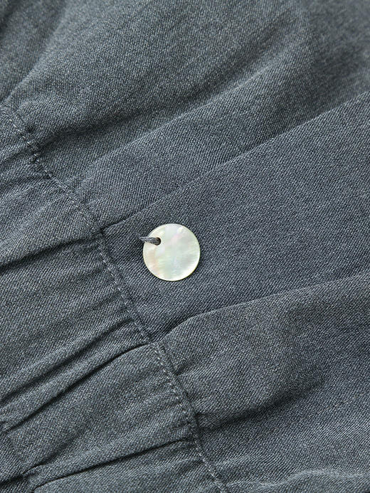 复古腔调！深灰色高腰直筒西装裤 宽松显瘦九分裤 商品图3