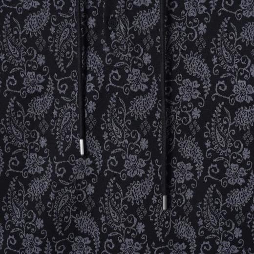 WY1035SDSA男士秋冬新款痞帅男装植物花卉撞色纽扣连帽卫衣百搭宽松上衣 商品图3