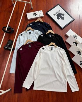 【高品质盒装】 DESCENTE / 迪桑特刺绣基础长袖T恤