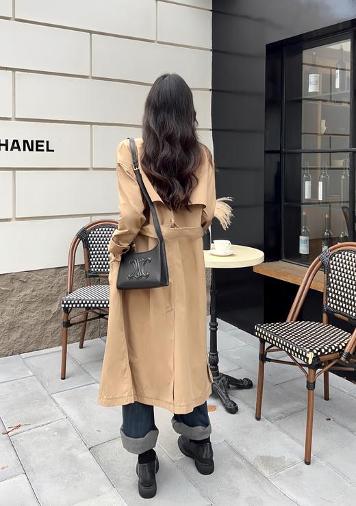 TY301-ICICL*E 之禾 新款丝羊毛精纺平纹落肩风衣(TQC) 商品图5