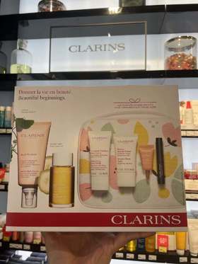 Clarins娇韵诗孕妇七件套（抚纹霜175ml➕抚纹油100ml➕磨砂膏30ml➕弹簧眼霜3ml➕美颜霜15ml➕睫毛膏3ml➕化妆包）