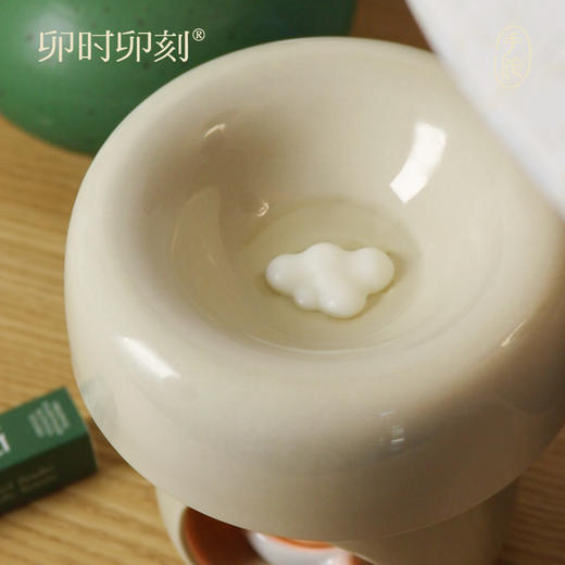 卯时卯刻陶瓷香薰炉精油蜡烛可干烧小众高级烛台香砖家用摆件 商品图7