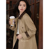 鹿向南「桐院听风」卡其色撞色风衣女秋季新款小个子高级洋气外套 商品缩略图1