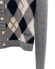 女款羊绒菱格针织开衫毛衣020 商品缩略图2