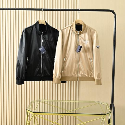 【鼎级复刻 纯甄品质】  /普家2025秋季经典三角铁标拼接拉链外套立领夹克 商品图0