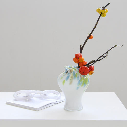 碧轩新品 春天发芽 简约创意渐变彩色磁粉花瓶摆件客厅插花摆件 商品图5