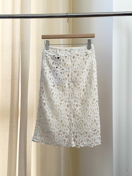 TY29-Moncler盟可睐 SS25 纯色简约花卉编结图案休闲长裙 女款 白色（QQ） 商品图6