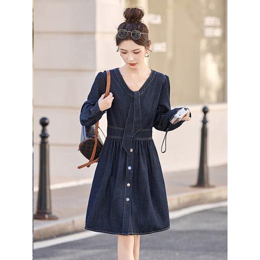 时尚牛仔连衣裙，气质小个子显瘦裙子中长款裙子HR-DMGY2601 商品图2