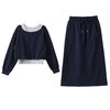 时尚洋气拼接假两件，上衣半裙两件套裙HR-LNS9767 商品缩略图4