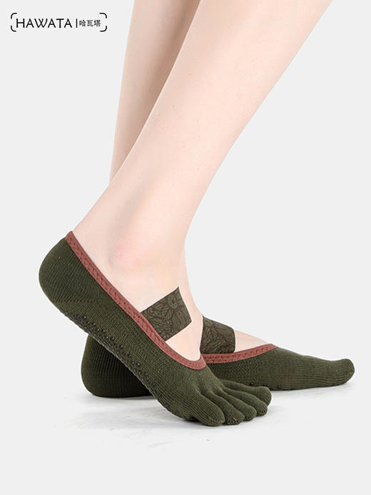 哈瓦塔印花单背点胶五指袜 H160126 商品图4