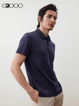 G2000【纯棉/凉感/商场新款】男装FW25柔软亲肤休闲针织短袖POLO56140072