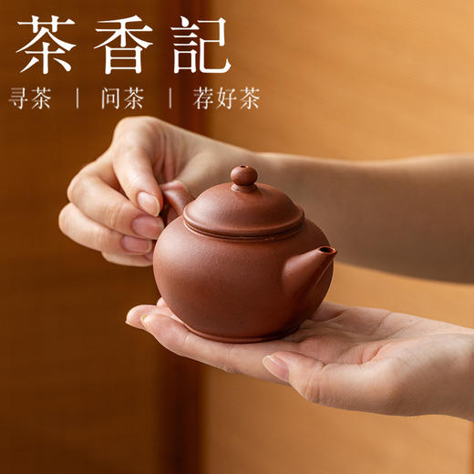 茶香记 润砂堂福利品原矿红皮龙8杯标准水平紫砂壶150ml经典壶型优质泥料 商品图3