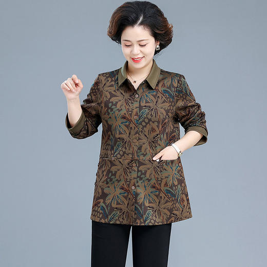 Q801986中老年人春秋装女外套2025新款奶奶装婆婆妈妈上衣气质衣服 商品图2