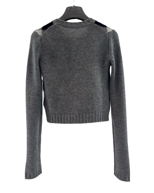 女款羊绒菱格针织开衫毛衣020 商品图1