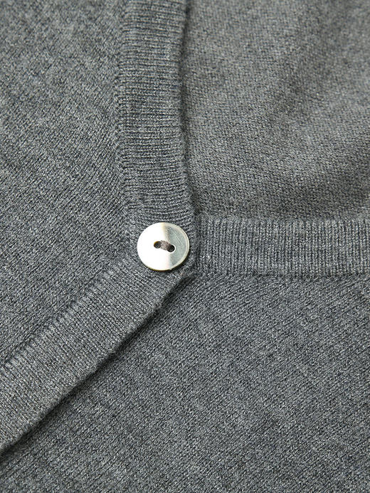 简约 V 领单排扣无袖针织连衣裙 气质修身中长款背心裙 商品图4