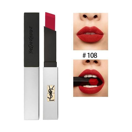 YSL圣罗兰「细管」哑光纯口红 小银条108#唇膏2G 商品图0
