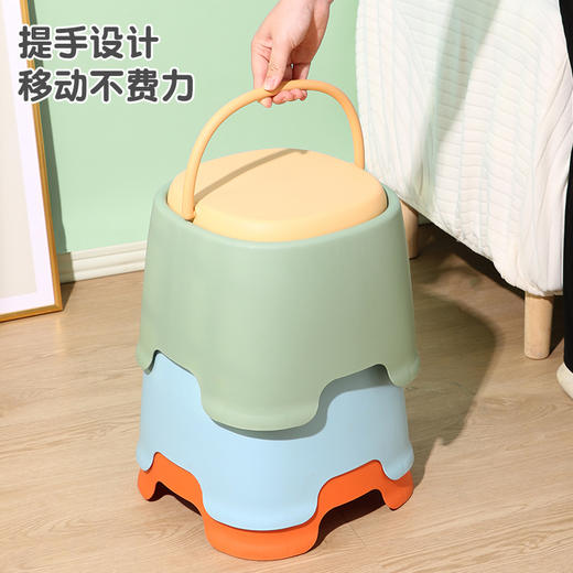 带提手加厚塑料凳子家用成人客厅餐桌椅子防滑板凳浴室茶几小板凳 商品图0
