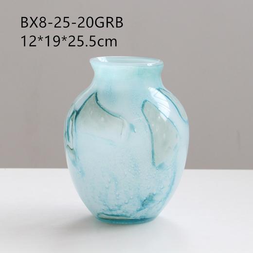 宋代美学蓝云肌理中式轻奢花瓶摆件客厅插花复古琉璃餐桌高级 商品图6