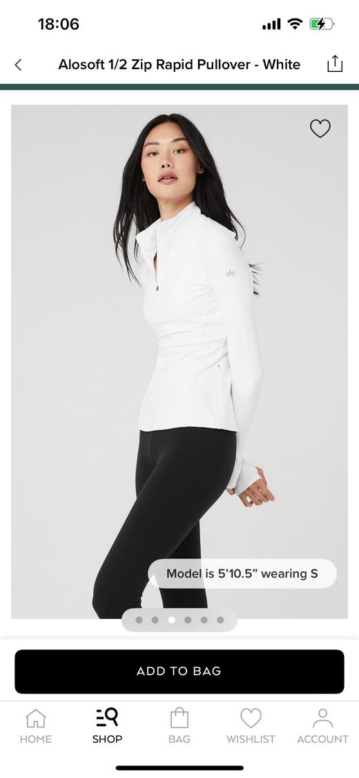 Alo半拉链瑜伽上衣 商品图3