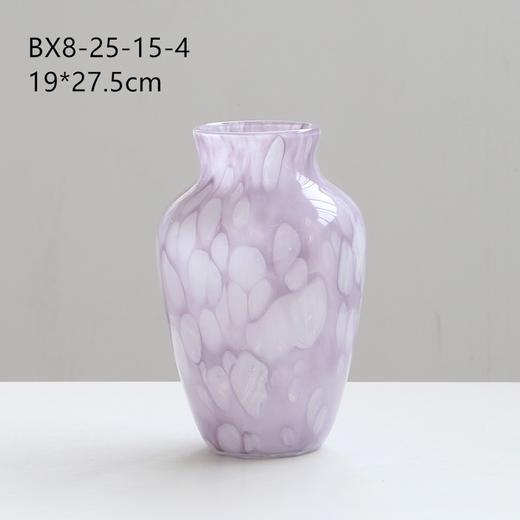 北欧风瓷粉紫色敞口花瓶鲜花餐桌电视柜简约创意手工软装装饰花瓶 商品图6