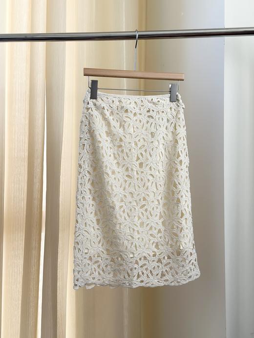 TY29-Moncler盟可睐 SS25 纯色简约花卉编结图案休闲长裙 女款 白色（QQ） 商品图7