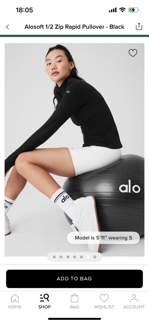 Alo半拉链瑜伽上衣 商品图8