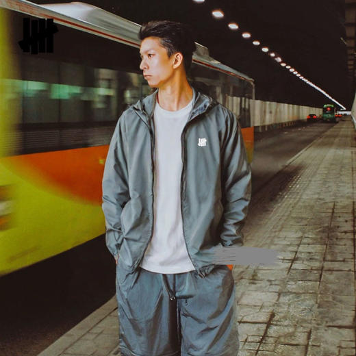 微瑕小特价 UND五道杠宽松梭织连帽开衫外套 WT876 商品图1