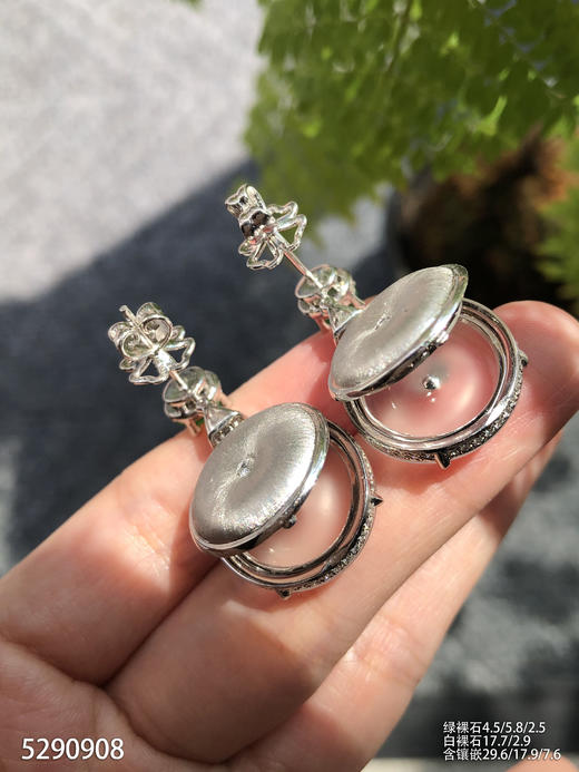 玻璃种平安扣耳坠【5290908】具体价格微信咨询 商品图7