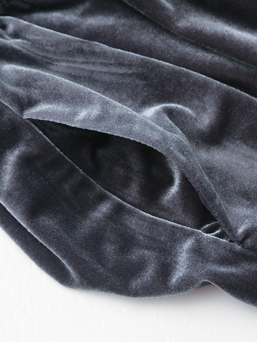 垂坠感十足！高级灰丝绒阔腿裤女 宽松显瘦拖地长裤 商品图3