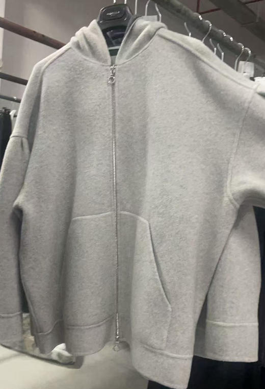 91-2 刚刚下线 MM25羊毛混纺连帽短大衣 商品图3