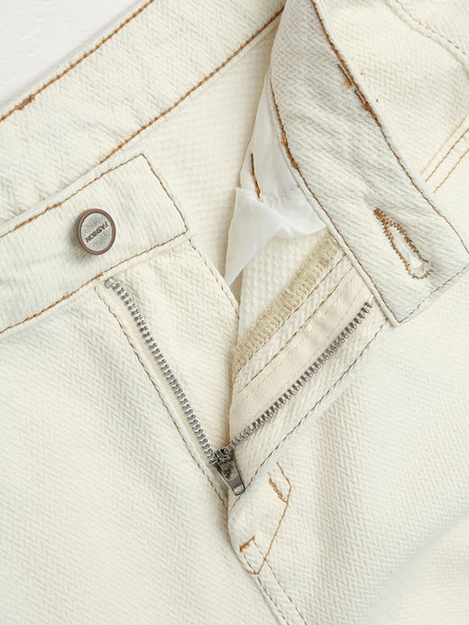 韩系温柔风高腰直筒白色牛仔裤 宽松显瘦拖地长裤 商品图3