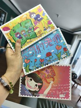 【2025教师节礼物】TPlays明信片✉️茶  创意礼物 小朋友手绘明信片茶礼 真实画作 小巧精致，礼轻情意重