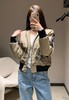 女款印花夹棉飞行夹克外套010 商品缩略图3