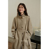鹿向南「文诗入画」气质复古长款风衣女秋新款小众卡其色宽松外套 商品缩略图3