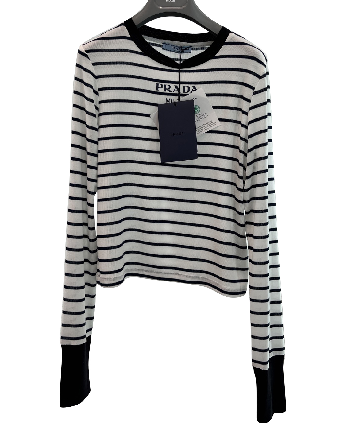 女款丝质羊毛条纹打底衫长袖T恤020