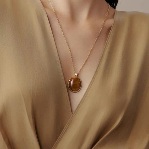 2楼「新品」Fellala/翡拉拉「秋叶」系列宝石项链女款毛衣配饰货号925423201吊牌价1299现价1169 商品图3