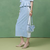 【林栖设计小店】真丝丝绒半身裙手工钉花2025秋季新款长裙女1953053 商品缩略图1