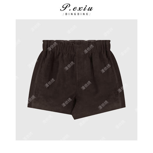 PanYiXiu/潘依绣【舒适有型】绵羊皮松紧腰A字阔腿休闲短裤 D2512 商品图1