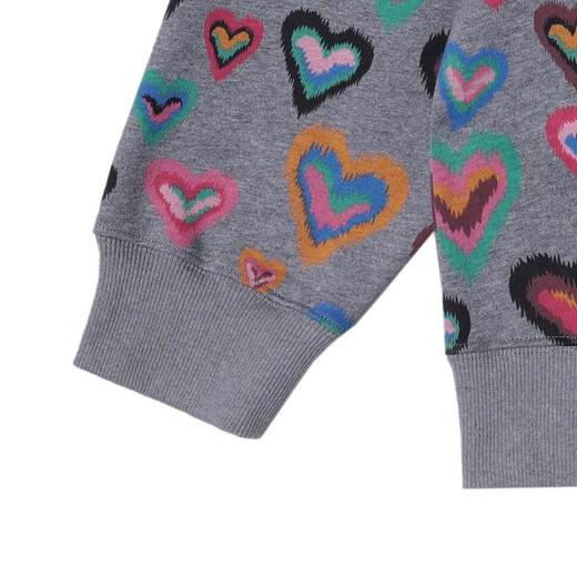 WY1074SDSA男士秋冬新款痞帅男装彩色爱心印花圆领卫衣百搭舒适套头上衣 商品图4