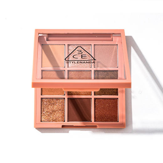 韩国3ce珠光哑光overtake橘棕色9色九宫格眼影盘 商品图0