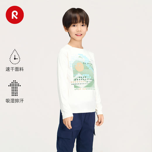 芬兰reima2025秋冬新款男女儿童大童速干舒适弹力运动针织长袖T恤 商品图0