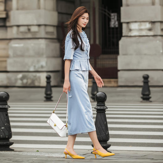 【林栖设计小店】真丝丝绒半身裙手工钉花2025秋季新款长裙女1953053 商品图8