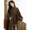 鹿向南「星河缪斯」秋季咖色长款风衣外套新款高级通勤宽松大衣女 商品缩略图0