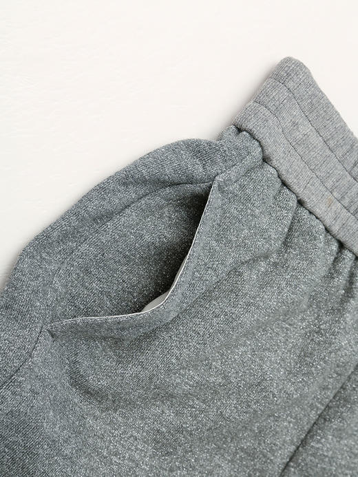 韩系休闲高腰亮片点缀灰色阔腿卫裤 宽松显瘦长裤 商品图3