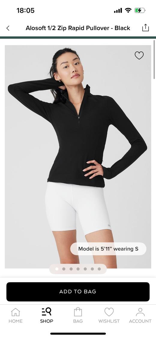 Alo半拉链瑜伽上衣 商品图6